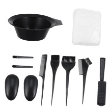 Hair Dyeing Kit 11pcs Bowl Brush Comb Set for Even Application Durable Home Salon Tools