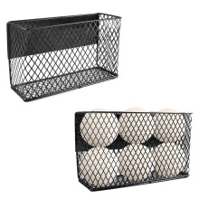 Magnetic Lint Bin and Dryer Ball Holder, Metal Wire Laundry Room Organizer, Tool Mount