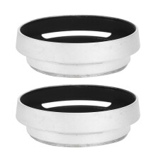 58mm Aluminium Alloy Camera Lens Hood 2 Pack for Leica, Flare Reduction and Lens Protection