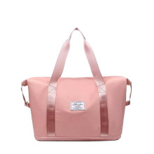 Pink Travel Duffel Bag, Large Capacity Weekender Bag for Women, Gym and Travel