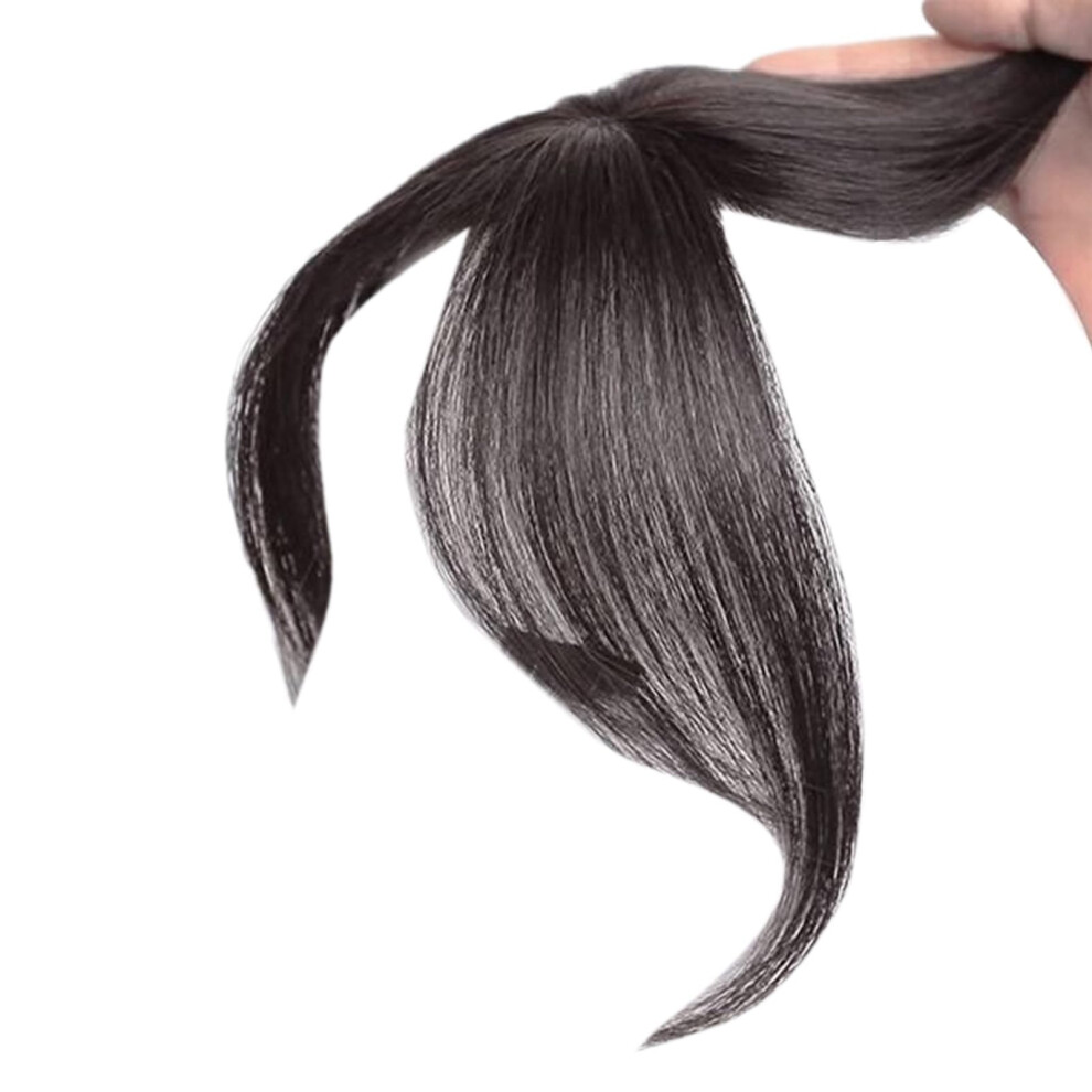 Unisex Hair Topper For Thinning Hair With Clip In Bangs Natural Fringe Toupee Instant Volume Boost