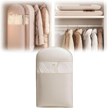 Hanging Garment Bag for Closet Storage, 2025 Upgrade, Self Compression Zipper, Winter Coat Storage