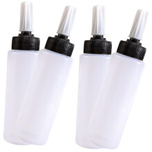 Hair Dye Applicator Bottle Set of 4, Refillable Plastic Squeeze Bottles for Precise Salon Coloring