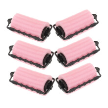 No Heat Hair Curlers 6pcs Soft Foam Sponge Rollers Overnight Styling for Long and Fine Hair