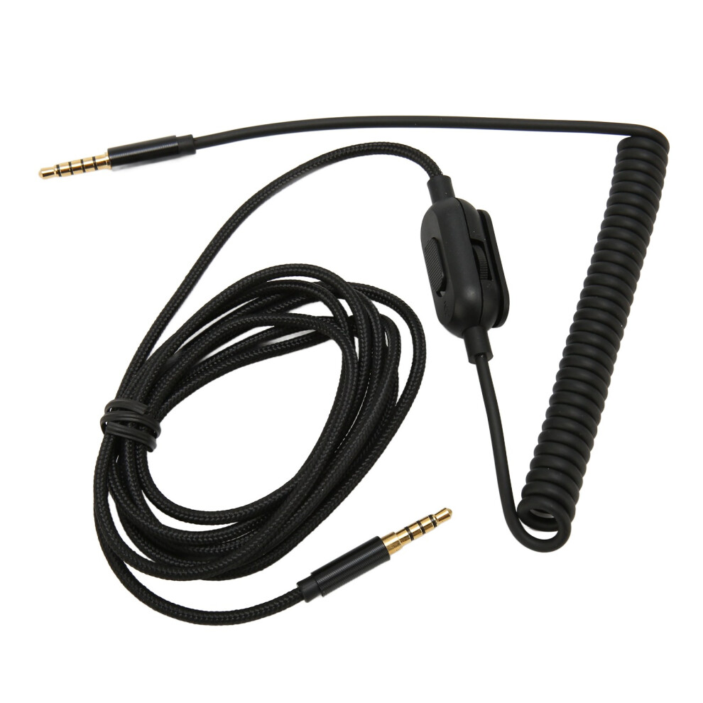 Coiled Headphone Cable 6.6Ft For Astro A10 A30 A40 With Mute Switch 7661389868129