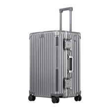 26 Inch Suitcase Large Capacity Travel Luggage with Combination Lock Checked Bag Color E