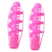 No Heat Curlers 2pcs Flexible Hair Rollers for All Hair Types with Secure Rubber Bands Reusable