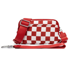 Belt Bag for Women, Checkered Crossbody Fanny Pack for Travel, A92 Red