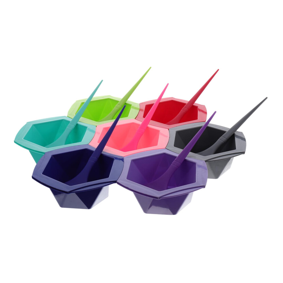 7 Sets Hair Coloring Kit with Bowl Brush Comb for Precise Salon Dye Application
