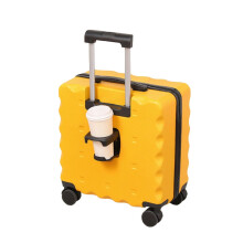 Spinner Carry On Luggage 18 Inch Lightweight Hardside with TSA Lock, Airline Approved, Yellow