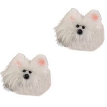 Plush Dog Hair Clips with Cute Dog Design and Soft Furry Barrettes for Girls Kids Hairstyles