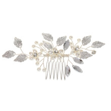 Bridal Hair Comb with Elegant Pearl and Rhinestones for Wedding and Special Occasion Hairstyles