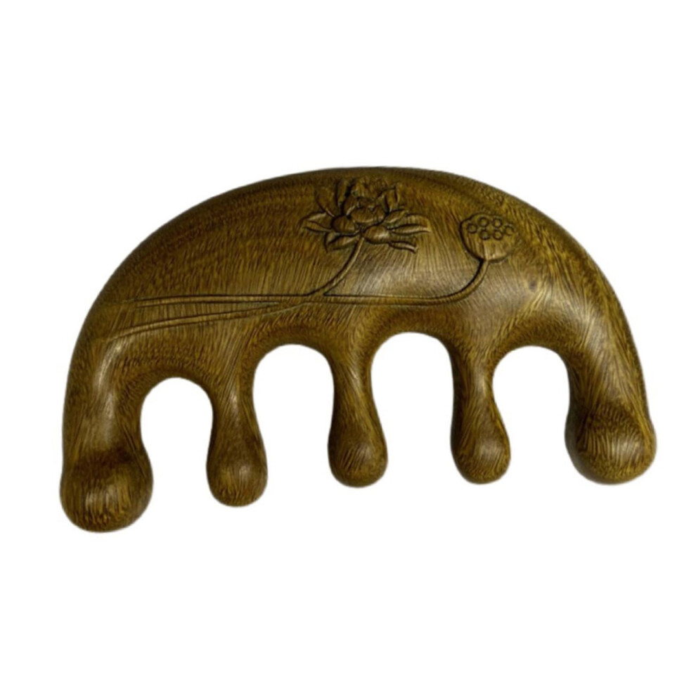 Unisex Scalp Massager Comb Wooden Wide Tooth Antistatic Hair Comb For Relaxation And Hair Care
