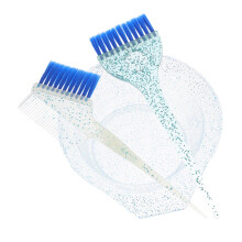 Hair Dye Brush and Bowl Set with Flexible Bristles for Precise Color Application at Home or Salon