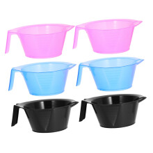 6pcs Professional Hair Dye Bowl Set with Stable Mixing Base and Easy Clean Surface