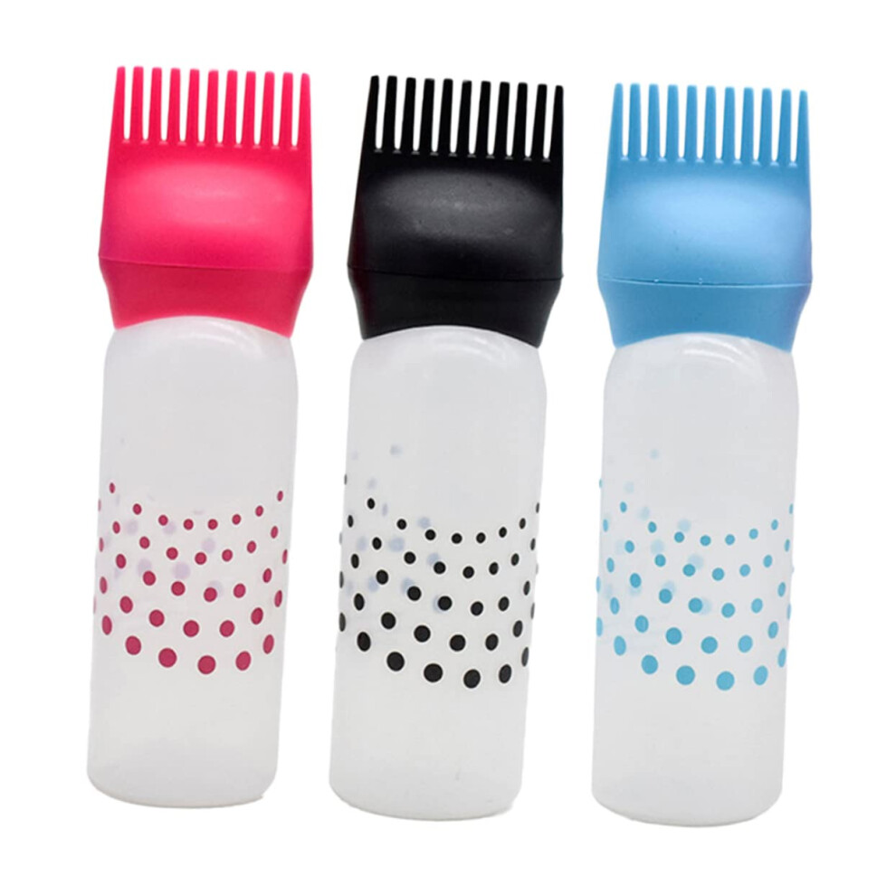 Hair Dye Applicator Bottle Set with Comb, Leakproof Refillable Salon Hair Coloring Tools
