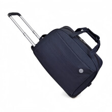 Wheeled Duffel Bag 2555L Expandable Rolling Travel Bag with Telescopic Handle, Black/White