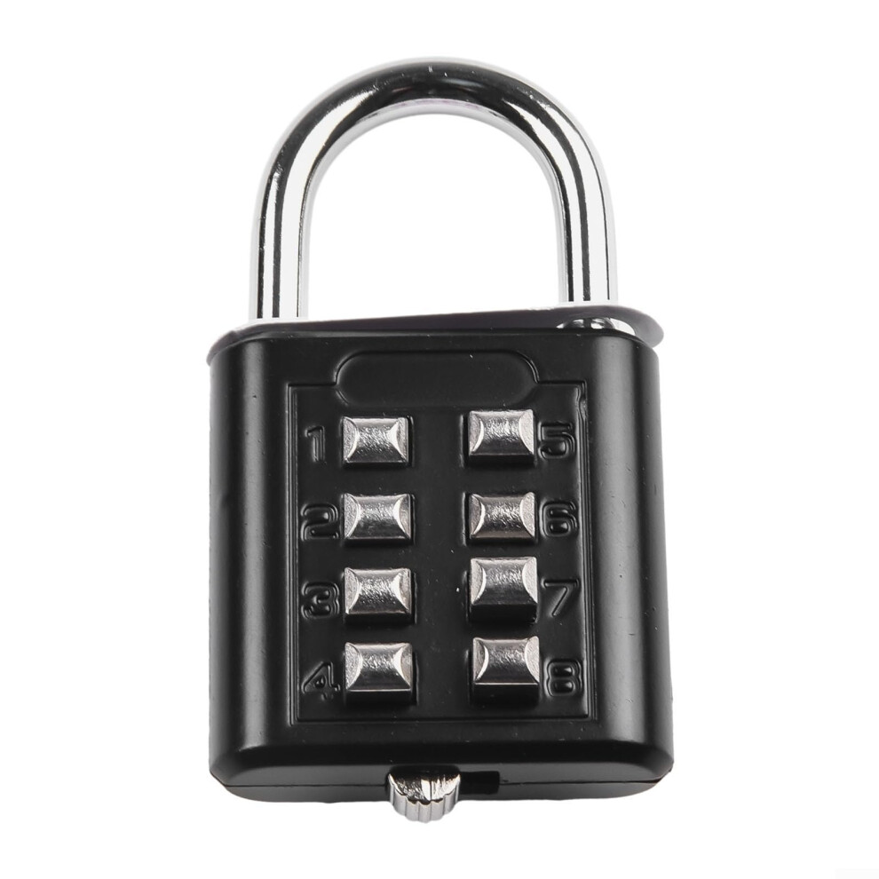 8Digit Combination Padlock, Luggage Lock With Steel Shackle For Lockers, Toolboxes, Black 9771547520566