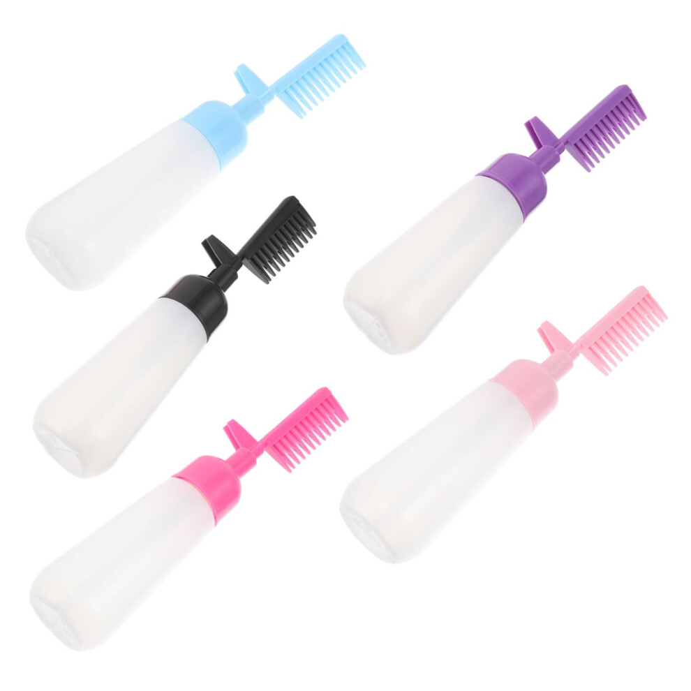 Simplify Your Hair Care Routine 5pcs Comb Applicator Bottle for Hair Dye Oil Longlasting Beauty Tool