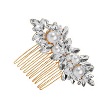 Bridal Hair Comb with Pearls and Rhinestones Wedding Hair Accessories for Brides and Formal Updos