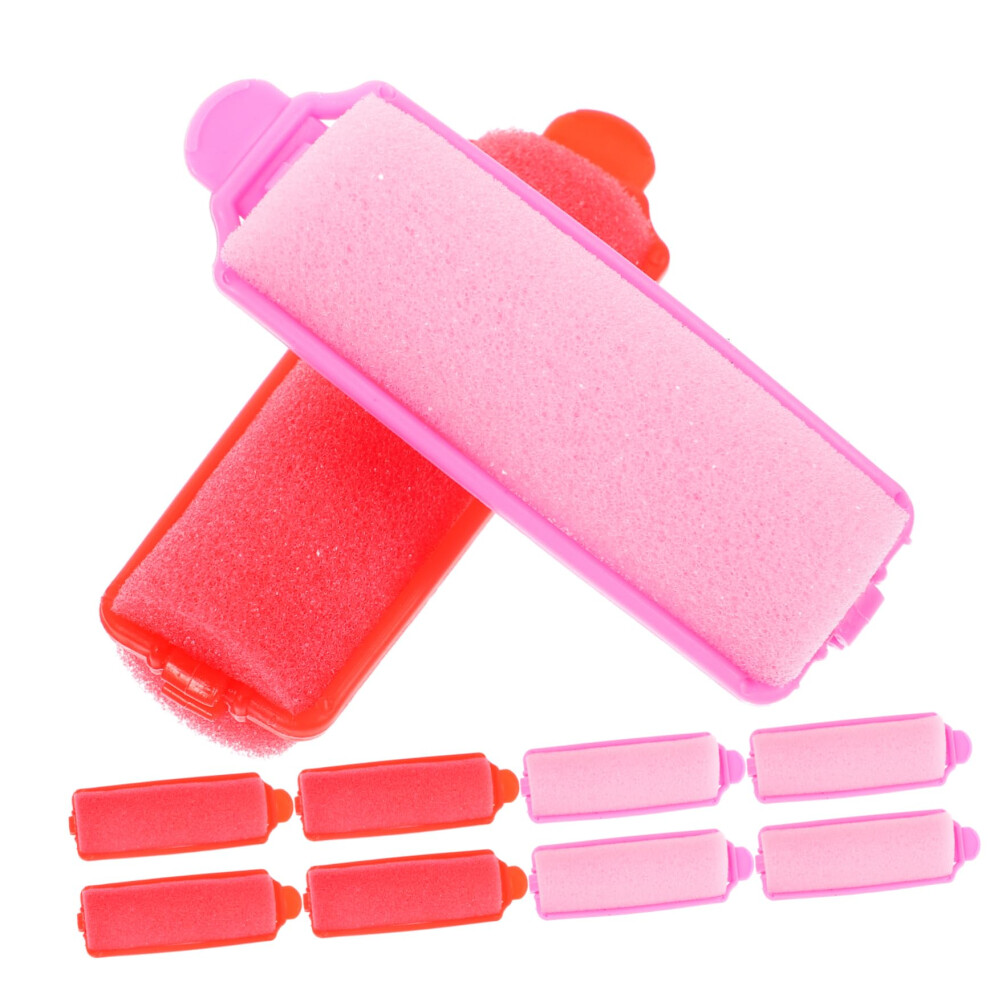 24pcs Soft Sponge Hair Rollers No Heat Curlers with Secure Clips for Volume and Styling