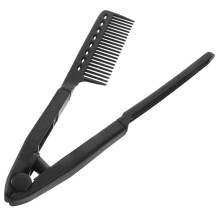 Hair Straightening Comb VShaped Teeth Foldable Design Fast Styling for Salon and Travel