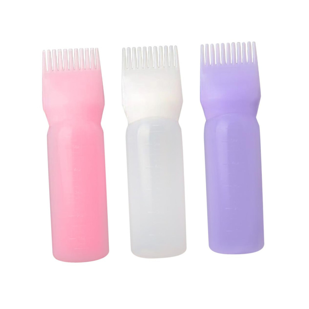 Hair Dye Applicator Bottles with Ergonomic Comb for Precise Salon Perm and Hair Coloring Set
