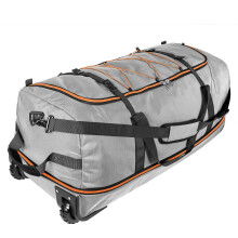 32 Inch Rolling Duffel Bag with 2 Wheels, Expandable 110140L, Foldable, Removable Dividers, Grey