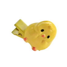 Yellow Cartoon Animal Hair Clip for Girls, Cute Chicken Hairpin, Kids Hair Accessories