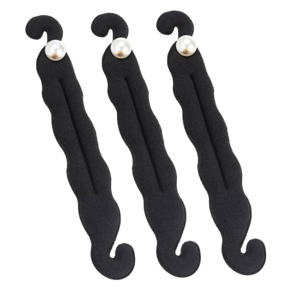 Unisex White Pearl Hair Bun Maker Set For Women, Elegant Curler Adds Volume Instantly, Lightweight And Reusable