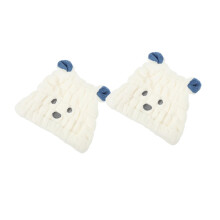 Hair Drying Towel Wrap for Kids, Quick Dry Microfiber Cap with Cute Cartoon Design, 2 Pack