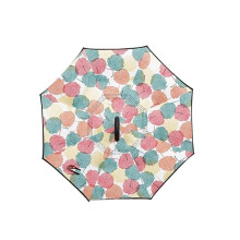 Reverse Umbrella Windproof Double Layer with CShaped Hands Handle for Car Color A