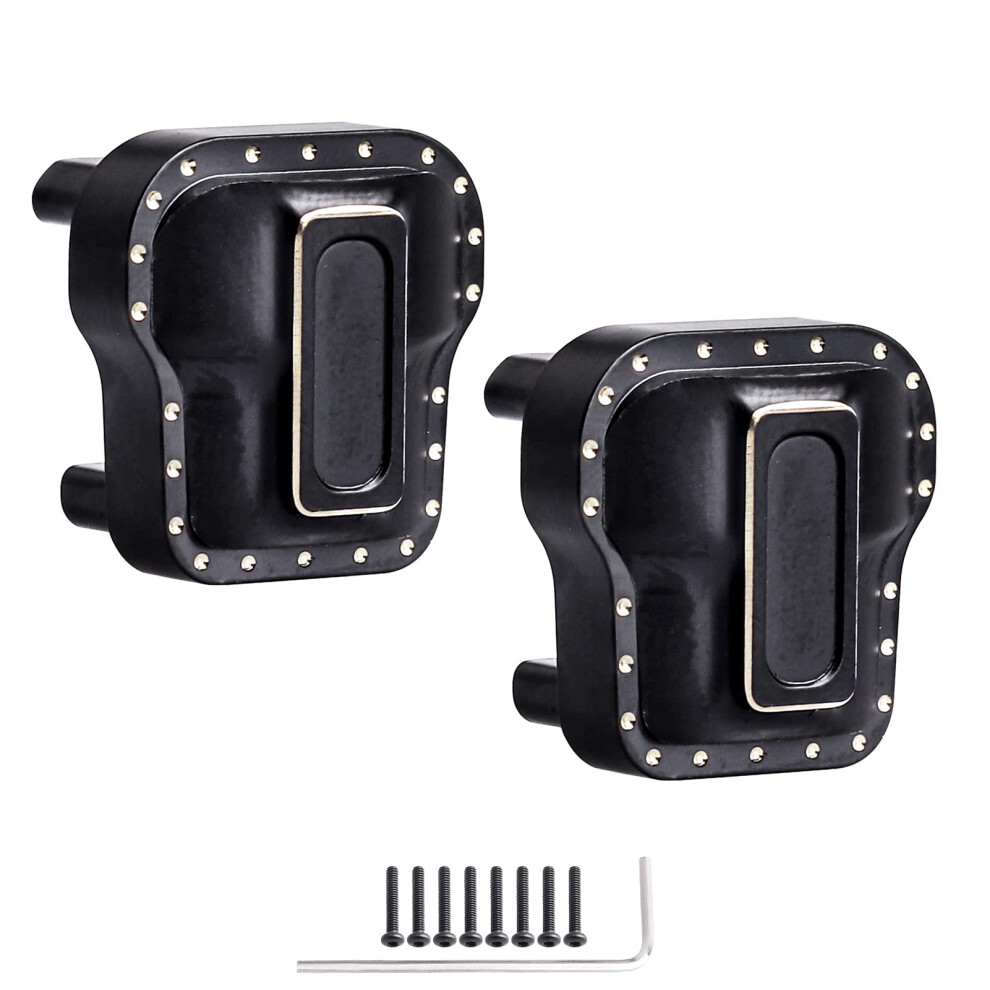 18.4G Brass Diff And Axle Covers For Trx4m Trx4mt 1/18 Crawler, Enhanced Stability Heavyduty Upgrade ( Gold) Black/Gold 9330225908272