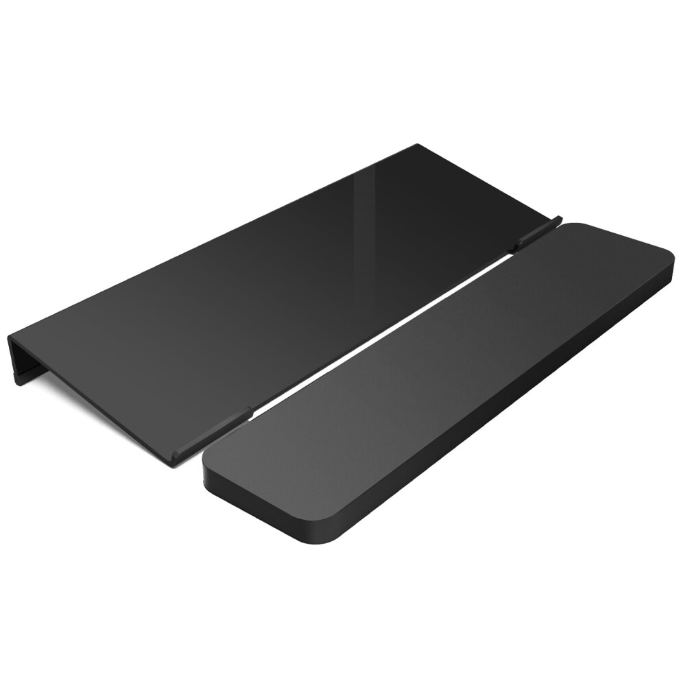 Keyboard Wrist Rest And Keyboard Stand Set, Ergonomic Gel Wrist Support, Acrylic Riser Black 9330225905585
