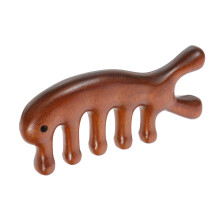 Natural Sandalwood Wide Tooth Hair Comb AntiStatic Detangler for Thick Curly Hair Massage
