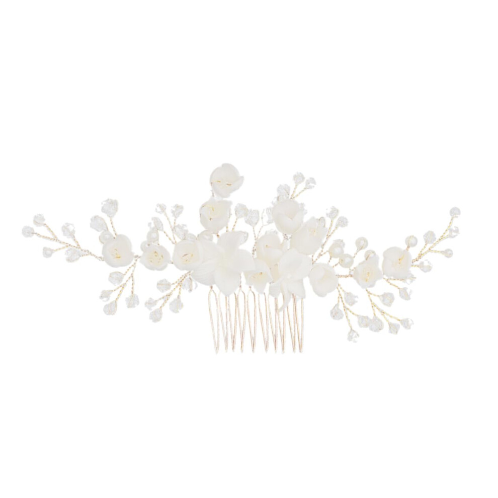 Unisex Vintage Flower Bridal Hair Comb Elegant Wedding Hairpiece For Bride And Special Occasions