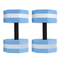 2Pezzi di Manubri d'Acqua in Schiuma EVA 277g Blu e Bianco per Fitness in Piscina