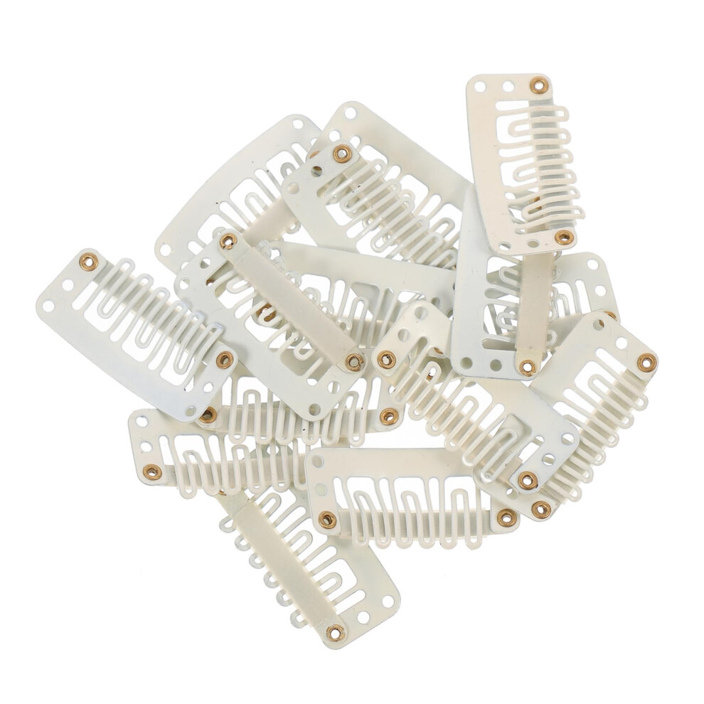 Unisex 60Pcs Ushape Wig Clips Hair Extension Clips With Snap Comb Secure Hold For Wig Making