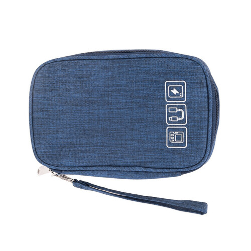 Electronics Organizer Bag, Cationic Fabric, Green, 19x12x3.5cm