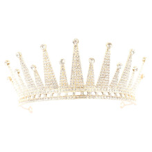 Elegant Gold Bridal Crown Wedding Tiara Headband for Brides Durable Comfortable Special Occasions