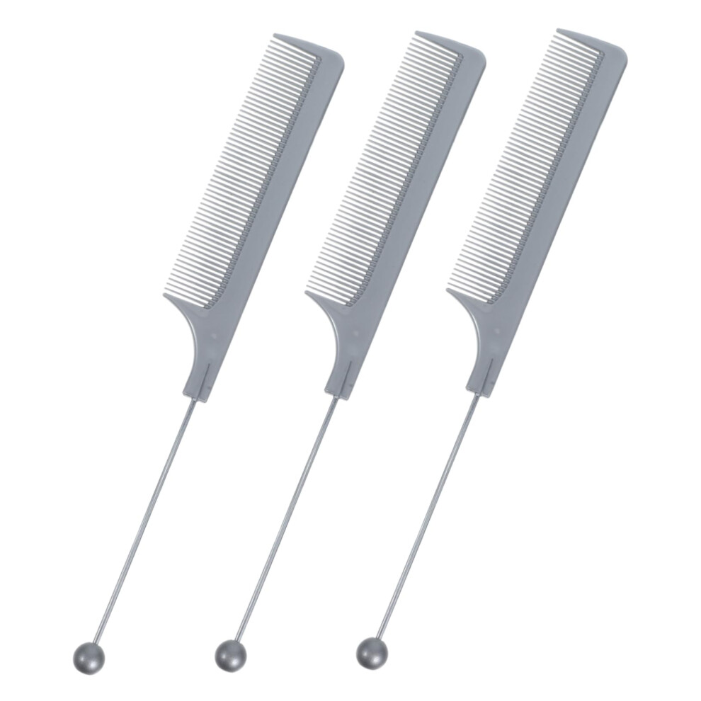 Unisex 3Pcs Rat Tail Comb Set For Hairdressing With Fine Tooth Teasing And Precise Parting Tail For Salon And Home