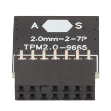 TPM 2.0 Security Module for PC, 14-Pin, Black, Compatible with Intel & AMD Platforms