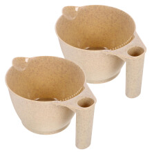 2pcs Hair Dye Mixing Bowls with Ergonomic Handle Durable Easy Clean for Salon and Home Coloring