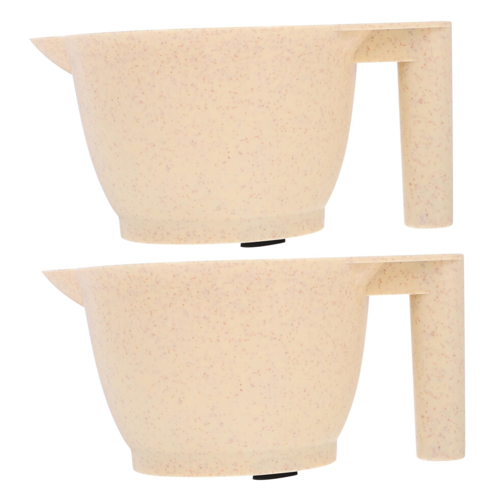 2pcs Hair Dye Mixing Bowls with Ergonomic Handle Grip, Reusable for Salon and Home Use