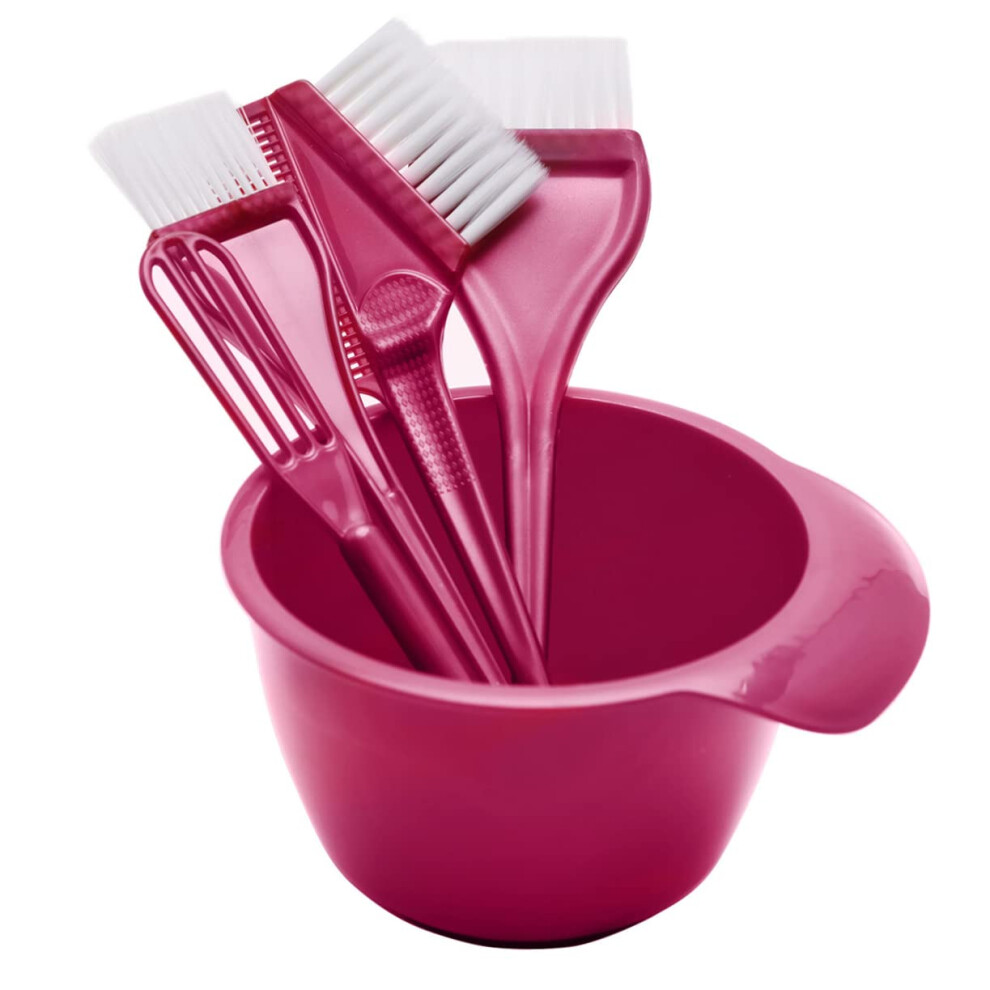 Hair Dye Tool Kit with Mixing Bowl and Brush for Precise Application and Salon or Home Use