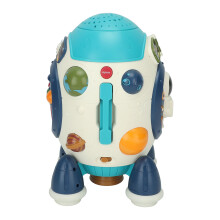 Portable Space Musical Rocket Toy with 19 Keys, Blue, Plastic