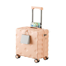Hardside Carry On Luggage 20 Inch, Lightweight Expandable Spinner Suitcase with TSA Lock, Pink