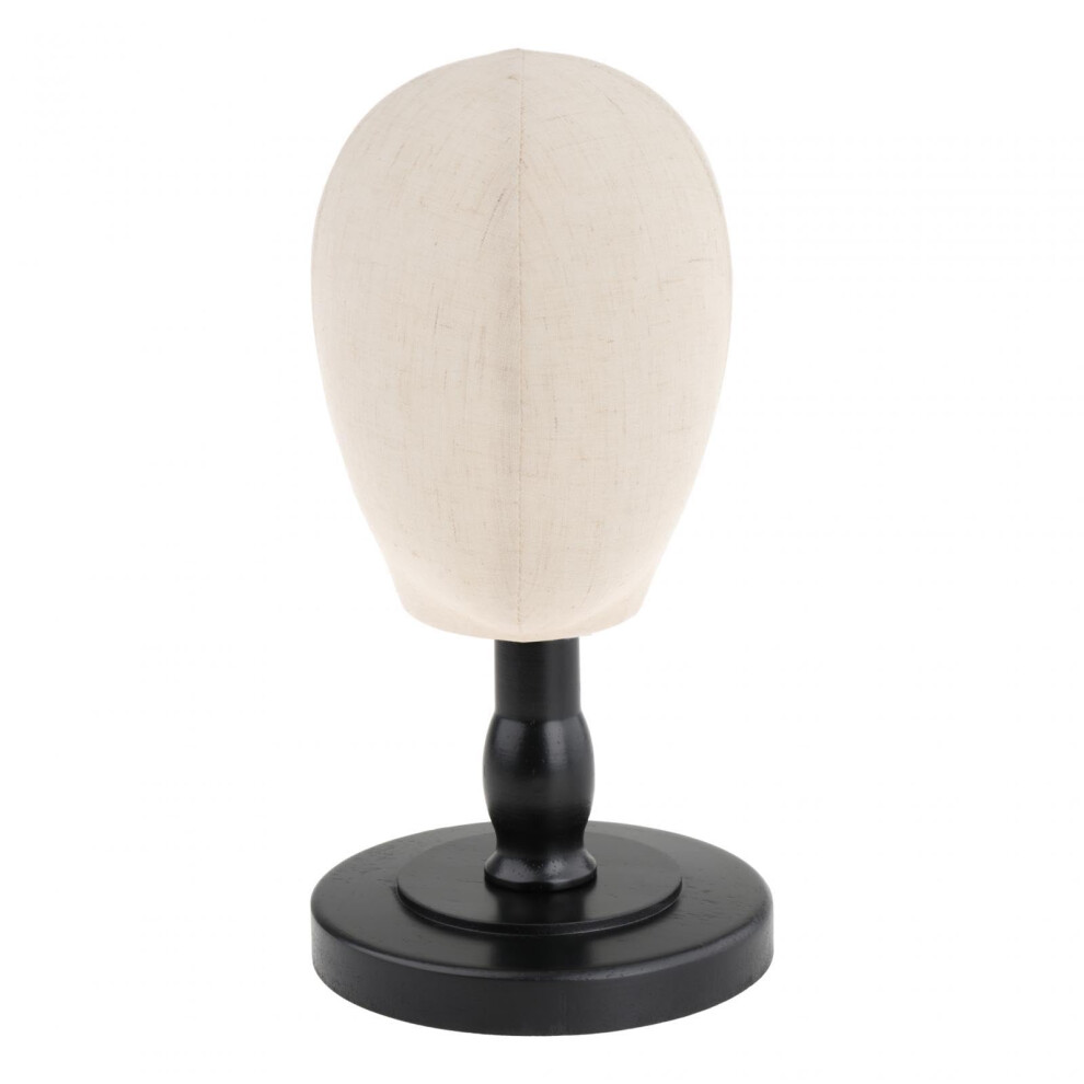 Unisex Wig Stand With Stable Wooden Base Mannequin Head For Wigs And Hats Display