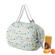 Reusable Grocery Bags, Foldable Shopping Bag, Waterproof, Reinforced Handles, Small Flower