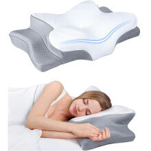 Kühlendes Nackenstützkissen, ergonomisch geformter Memory-Schaum für Schmerzlinderung und alle Schlafpositionen